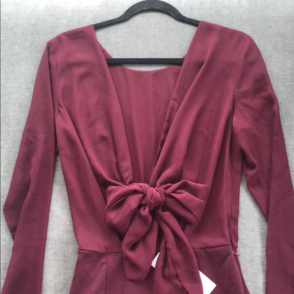 Burgundy fall dress